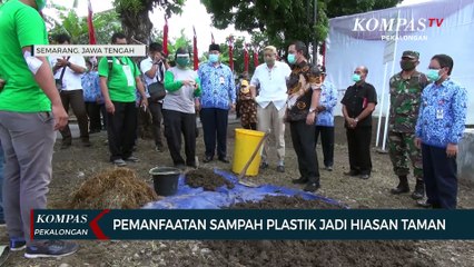 Pemanfaatan Sampah Plastik Jadi Hiasan Taman