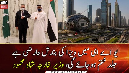 UAE visa restrictions for Pakistan is 'temporary', due to Covid-19 said, FM Qureshi