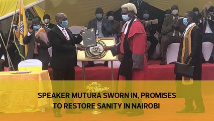 Speaker Mutura sworn in, promises to restore sanity in Nairobi