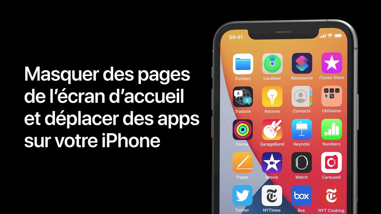 Masquer des pages de l’écran d’accueil et déplacer des apps sur votre iPhone - Assistance Apple