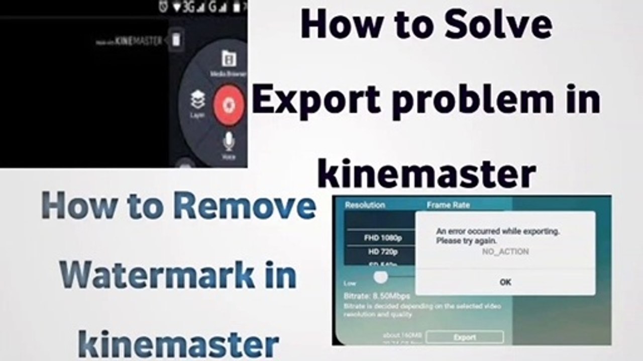 How to solve Export problem and remove watermark in kinemaster