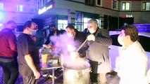 Tuşba Belediyesinden sağlık ve güvenlik çalışanlarına sıcak çorba ikramı