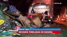 EMSA levantó toneladas de basura acumuladas en las calles de Cochabamba
