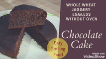 Chocolate cake - Whole wheat, Jaggery, Eggless