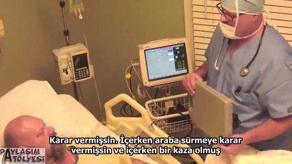 Sarhoş adama yapılan 10 yıldır komadasın şakası