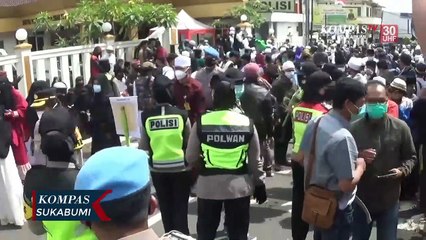 Massa Datangi MAPOLRES Sukabumi Kota Tuntut Bebaskan HRS