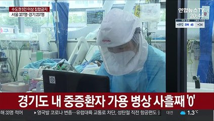 경기도, 확진자 속출에 중증환자 병상 사흘째 '0'