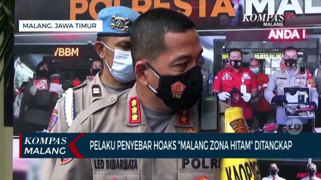 Polisi Tangkap Pelaku Penyebar Hoaks Malang Zona Hitam