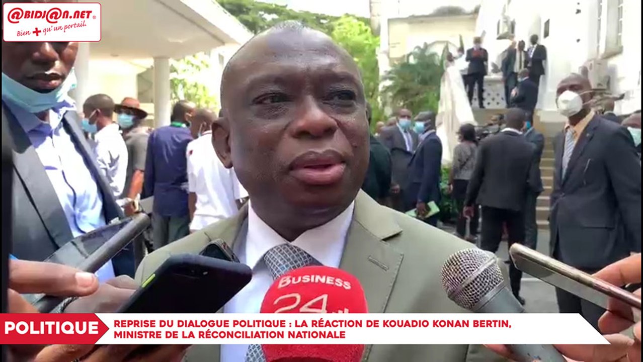 Reprise du dialogue politique - La réaction de Kouadio Konan Bertin, ministre de la réconciliation nationale