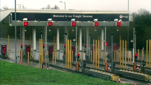 Thousands of freight lorries backed up at Dover