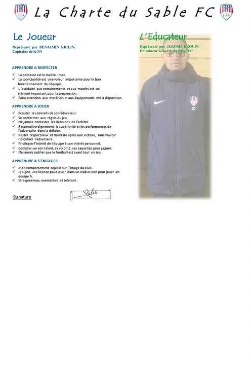 Charte Sable FC