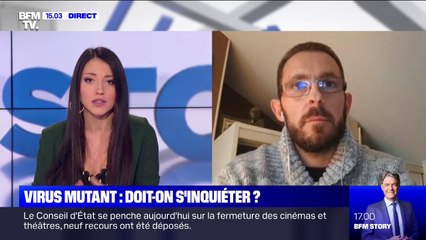 Laurent Kbaier (biologiste): "Pour l'instant, on ne sait pas si la mutation du virus est plus agressive"