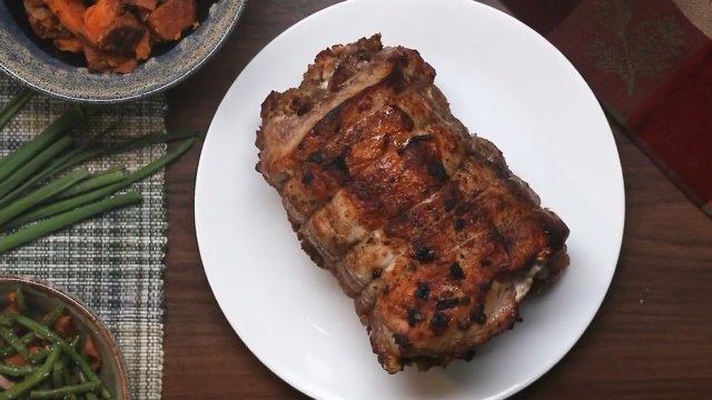 Apple Walnut Stuffed Pork Roast