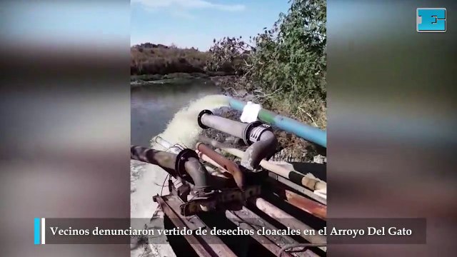 Vecinos denunciaron vertido de desechos cloacales en el Arroyo Del Gato