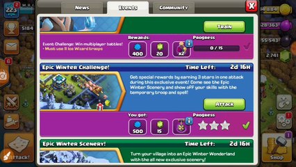 Clash of clans Epic Winter challenge 2020