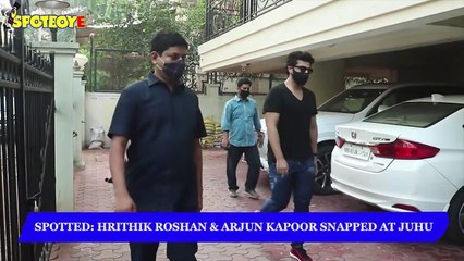 Spotted: Hrithik Roshan & Arjun Kapoor snapped at Juhu