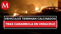 Carambola se registra en la autopista Acayucan Veracruz