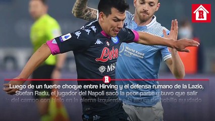 Hirving Lozano sufrió un fuerte traumatismo en la pierna izquierda