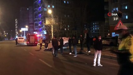 - Otomobiller çarpıştı biri takla attı: 5 yaralı