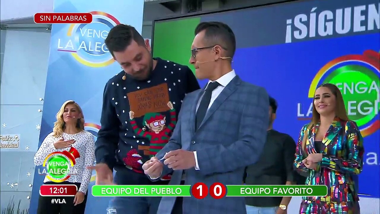 ¡Cerrado juego de Sin Palabras para arrancar semana navideña! ¡Checa el marcador! | Venga La Alegría