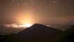 Kilauea eruption glows, lighting up night sky