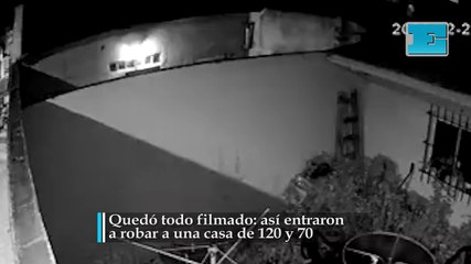 Quedó todo filmado así entraron a robar a una casa de 120 y 70
