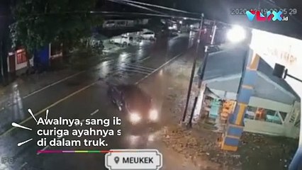 Bawa Kabur Selingkuhan, Bapak Lindas Anak Pakai Truk Sawit