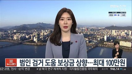 범인 검거 도움 보상금 상향…최대 100만원