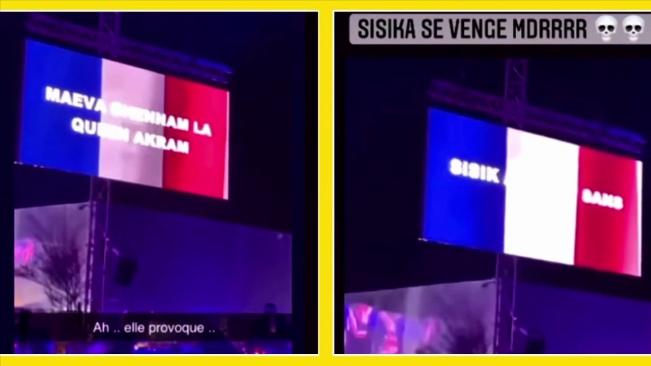 Maeva Ghennam provoque SisiK en boite de nuit : elle affiche un message sur grand écran alors que SisiK est là avec ses amis...