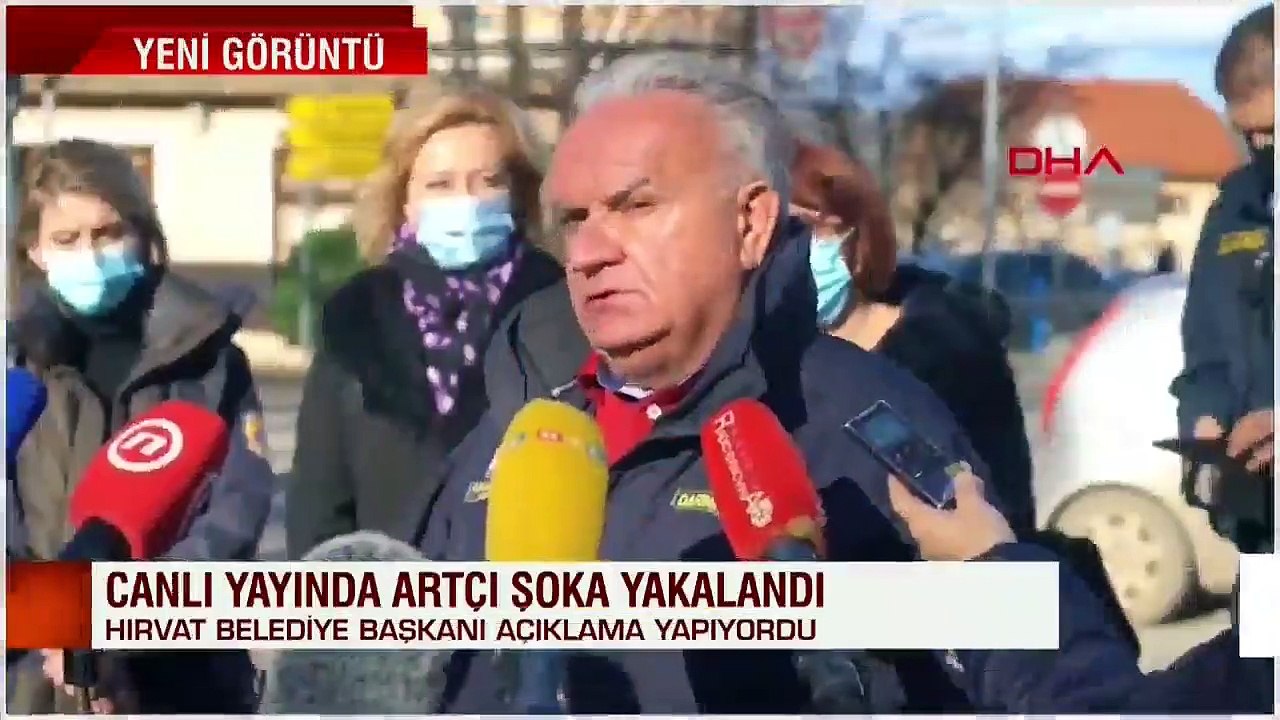 Canlı yayında artçı şoka yakalandı | Video
