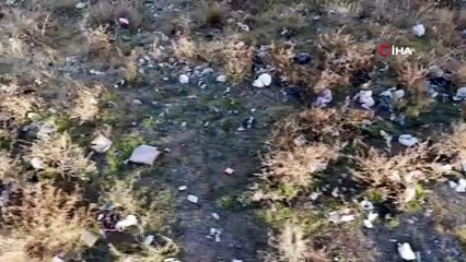 Korona sürecinde Eskişehir’in tehlike saçan çöp sorunu havadan görüntülendi