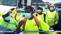 Trabajadores de la Autoridad de Aseo protestaron y cierran la vía  - Nex Noticias