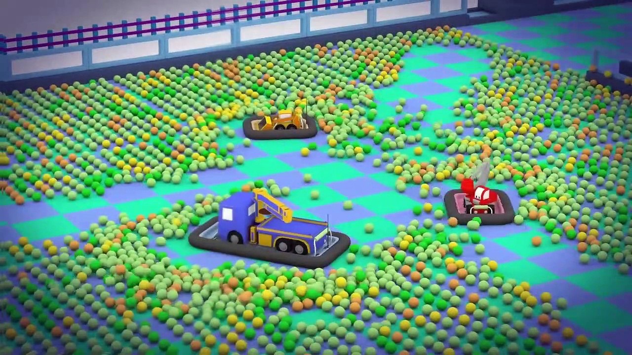 The BUMPERS CARS - Tiny Trucks Cartoon and the Tiny Town series for Kids, with the Street Vehicles