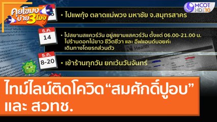 ไทม์ไลน์ติดโควิด "สมศักดิ์ปูอบ สาขา 2" และ "สวทช." (22 ธ.ค. 63) คุยโขมงบ่าย 3 โมง | 9 MCOT HD