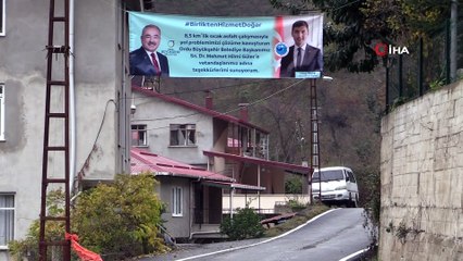 CHP’li Başkandan AK Partili Başkana afişli teşekkür