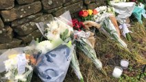 Flowers at the scene of a fatal crash on Hathersage Road.