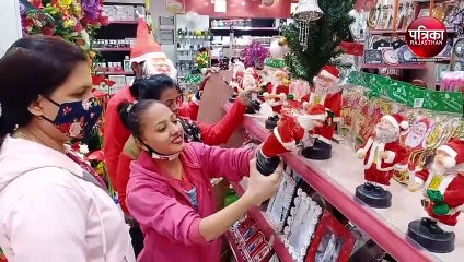 VIDEO : जन्मेंगे प्रभु यीशु, बाजार में सजे क्रिसमस ट्री