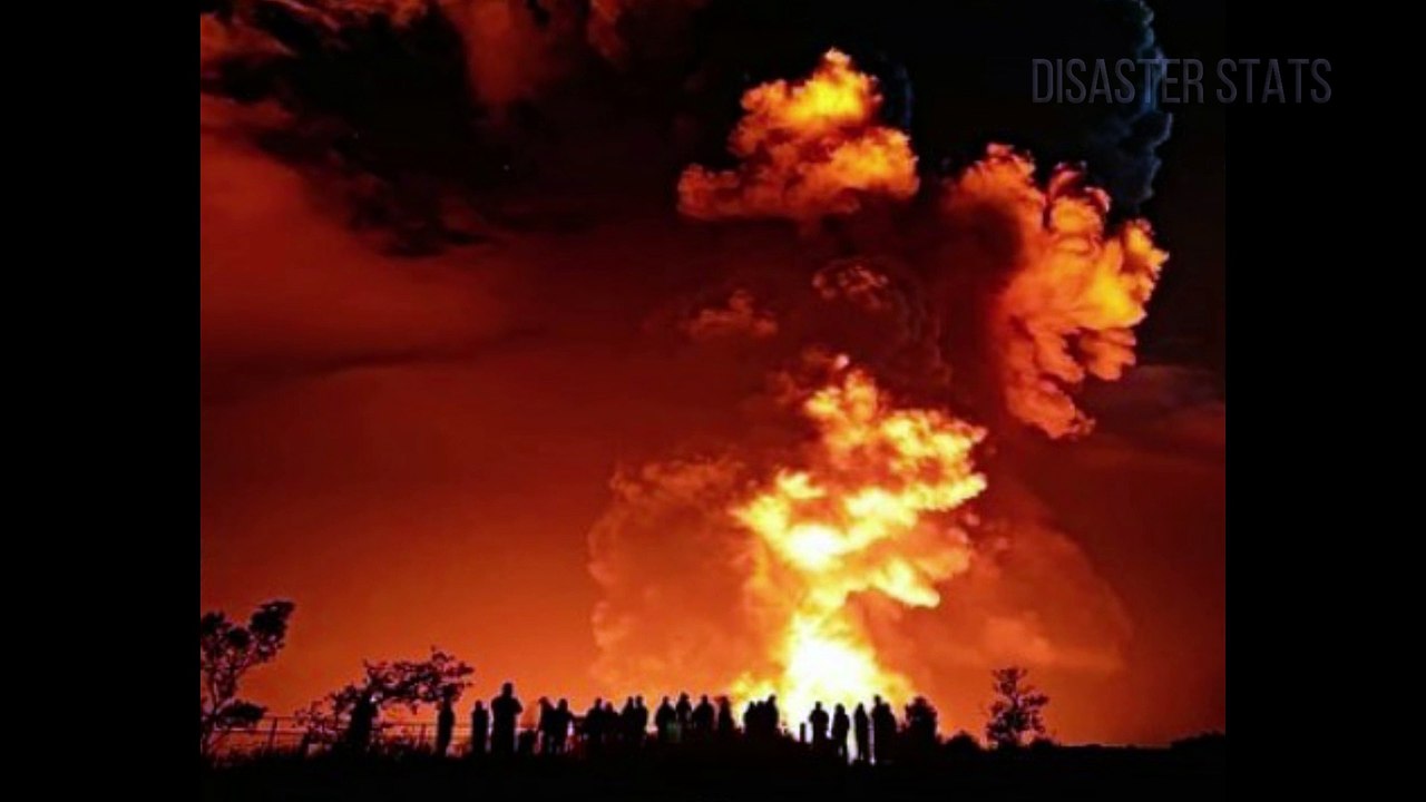 KILAUEA VOLCANO ERUPTION IN HAWAII. MASSIVE VOLCANIC ERUPTION