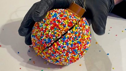 Decorate your tree with an edible Christmas ornament filled with candy