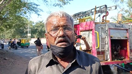 शॉर्ट सर्किट से रोडवेज बस में आग, दमकल जाम में फंसी