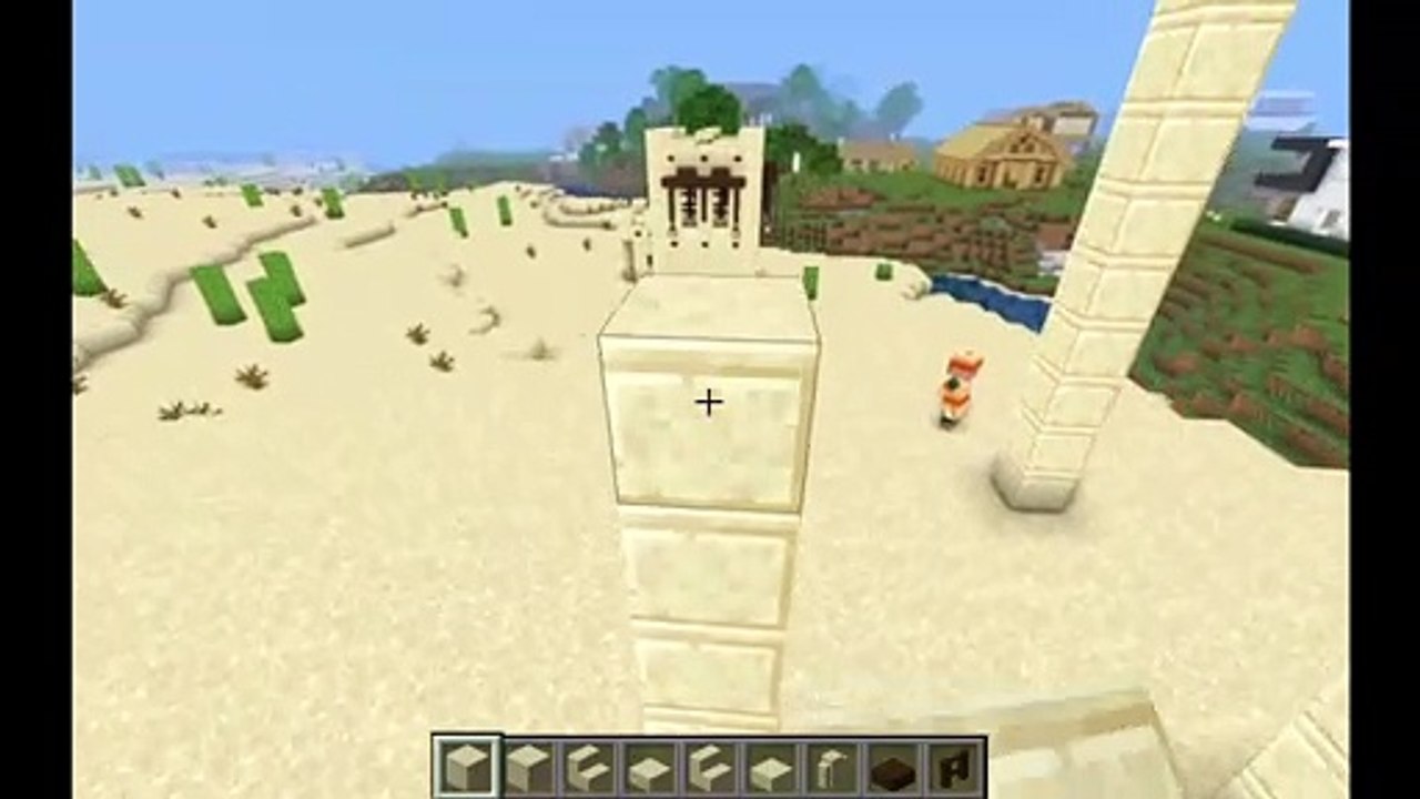 How to make a simple desert house in Minecraft (desert village)