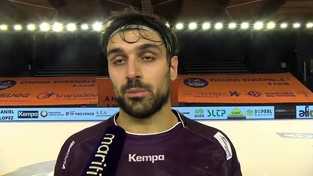 Andréa Parisini après la défaite d'Istres Provence Handball contre Montpellier