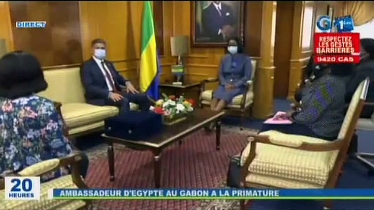 RTG - Le Chef du Gouvernement reçoit en audience l’Ambassadeur d’Egypte au Gabon