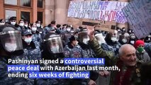 Armenia opposition stages protests, strike over Karabakh