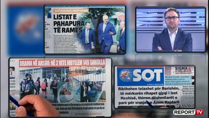 Report TV - "Shtypi i Ditës dhe Ju", ja çfarë shkruajnë gazetat për sot e hënë 21 shtator 2020