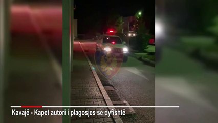 Report TV - Plagosi me thikë 60 vjeçarin në Kavajë, pamjet e arrestimit të Riza Aliut