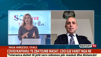 Report TV -Situata e Covid në Itali flet mjeku nga Italia, Kapxhiu