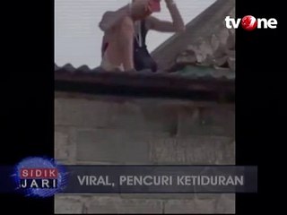 Pencuri Tertidur di Atap Toko Usai Gasak Handphone