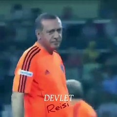 Turkish president Rajab Tayyab Erdogan playing Football