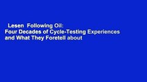 Lesen  Following Oil: Four Decades of Cycle-Testing Experiences and What They Foretell about